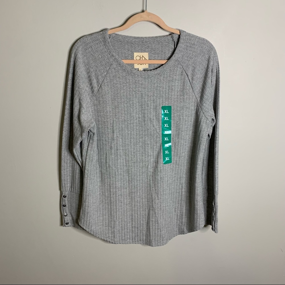 NWT Chaser Gray Thermal Long Sleeve Top